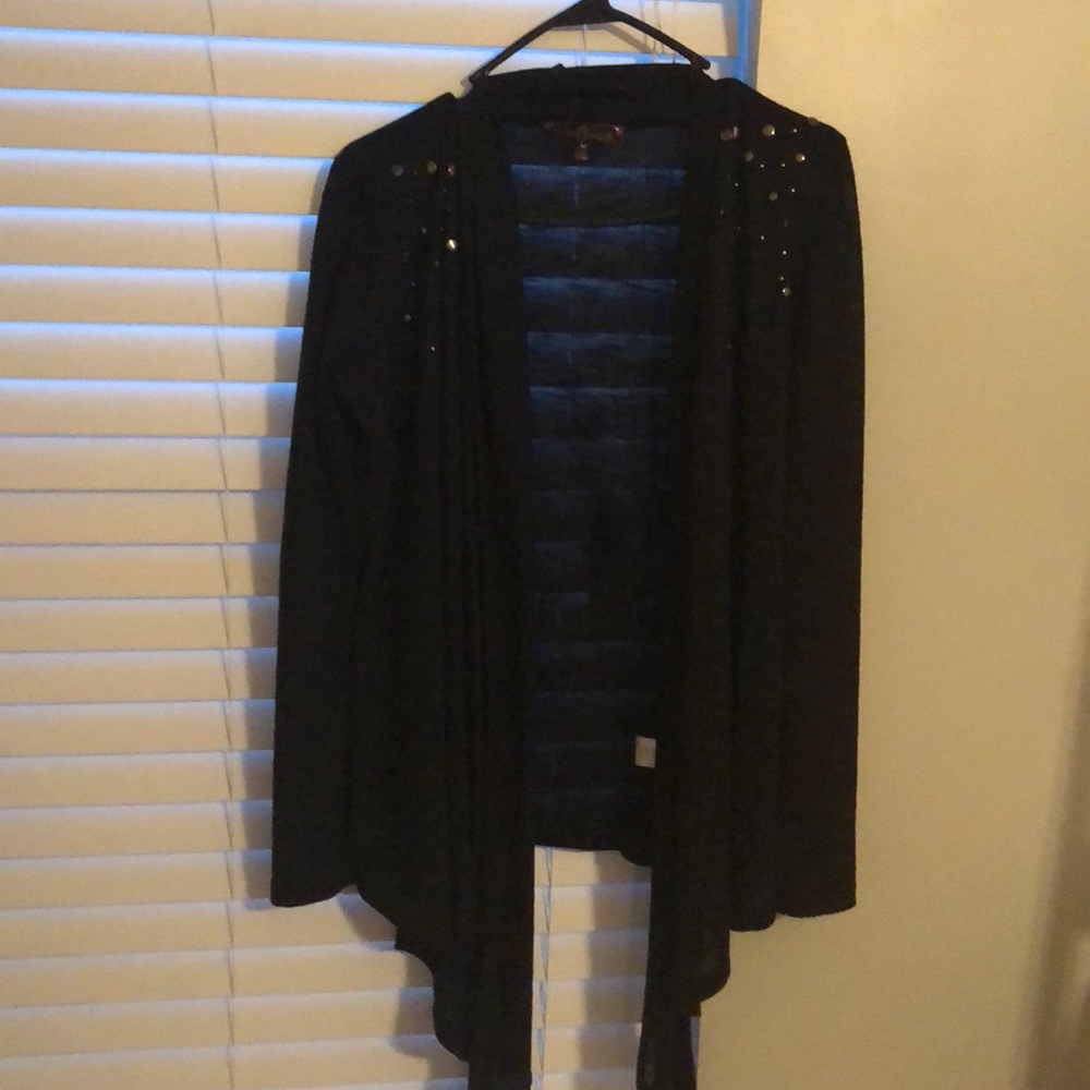 Black Cardigan with metal detailing
